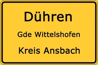 Dühren Ortsschild